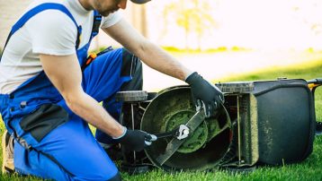 sharpen lawn mower blades