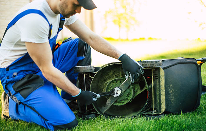 sharpen lawn mower blades